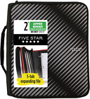 Five Star Zipper Binder, 2 Inch 3-Ring Binder for School, 6 Pocket Expanding Fil