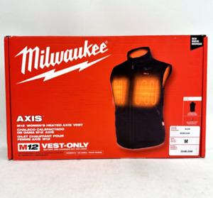 Milwaukee Tool Women's Medium M12 12V Li-Ion Cordless AXIS Black Heated Quilted