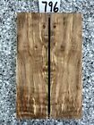 STABILIZED SPALTED MAPLE KNIFE SCALES HIGHLY FIGURED EXOTIC WOOD #796