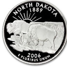 2006 S Proof State Quarter ~ NORTH DAKOTA ~ 90% Silver - GEM  DIRECT FROM SET #D