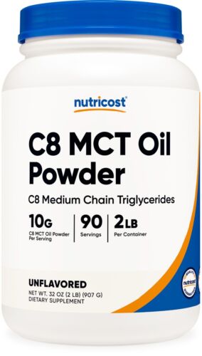 Nutricost C8 MCT Oil Powder 2LB (32oz) - 95% C8 MCT Oil Powder