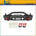 Black Offroad Stubby Front Bumper w/Winch Seat For 2007-2021 Jeep Wrangler JK/JL (For: Jeep)