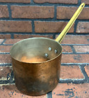 Vintage Copper Sauce Pan Cooking Pot Brass Handles
