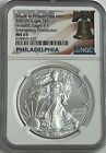 2021 (P) SILVER EAGLE NGC MS69 T-1 EMERGENCY PRODUCTION STRUCK AT PHILADELPHIA B