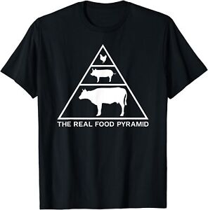 NEW LIMITED Carnivore Meat Eater The Real Food Pyramid T-Shirt