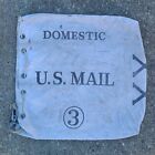 Vintage Domestic US Mail Heavy Canvas Bag #3 Duffle Bag Mailman Postal Worker XX
