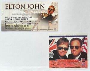 Elton John  2x Concert Tickets - Wembley 1998 + Coventry 2005