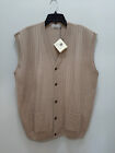 Vintage Cortefiel Grandpa Sweater Mens 2XL Cardigan Vest Button Down Lambswool