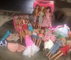 Vintage 80s & 90s Barbie Dolls Lot - Lot Of 12 Dolls Barbie & Ken +clothes,cases