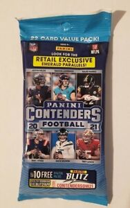 2021 Panini Contenders NFL Football Cello Value Fat Pack 22 Cards FREE SHIPPING
