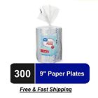 Great Value Disposable Paper Plates 9In Bulk Strong Microwave 300ct