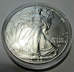 2022W $1 American Silver Eagle 1 oz .999 fine silver UNC flying eagle in case