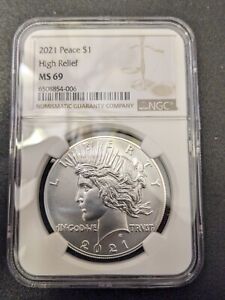 2021 Peace Silver Dollar High Relief NGC MS69
