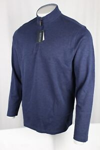 Mizzen + Main Men's Staton 1/4 Zip Pullover Sweater Size XL Reg Navy Blue # 7020