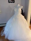 Allure Bridals Romance Princess Style Sparkling Tulle And Flowered Lace Size 10