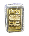 New Listing10 Grams Gold Bar Johnson Matthey JM 9999 Fine Gold 016820 JM Logo Reverse