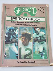 Vintage 1972 Gridiron NFL Pro Yearbook Joe Namath OJ Simpson
