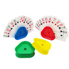 Playing Card Hand Holder Tray, Triangle Shaped Hands-Free Poker Rack, 4 Colors