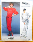 Vintage Vogue Pattern 1510 American Designer Kasper Sz 10 Evening Dress Uncut FF