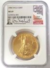 1986 GOLD EVERHART SIGNED $50 AMERICAN EAGLE 1 OZ COIN NGC MINT STATE 69