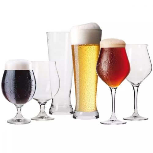 Krosno Glasses for Beer Tasting Set Kit | Set 6 | 420 ml | 500 ml | Dishwasher