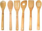 6 PC Bamboo Kitchen Utensil Set, Cooking Tools, Spatula, Turner, Cooking Spoons