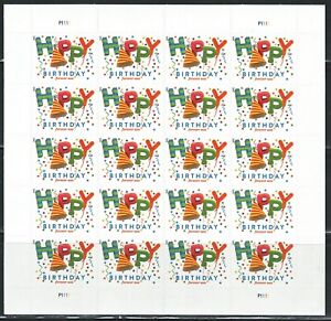 Mint US Year of 2021 Happy Birthday Pane of 20 Forever Stamps Scott# 5635 (MNH)