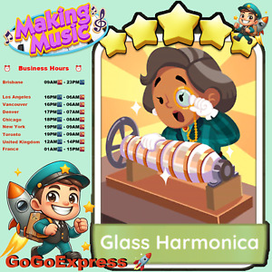 Monopoly Go Stickers 5 Star Cards | Set 17 | 5 ⭐ Glass Harmonica