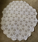 Antique Hand Crochet Tablecloth 60