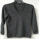 Magaschoni Gray V Neck Pullover Sweater Size XS 100% Cashmere