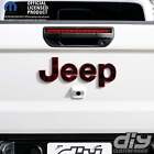 Jeep Gladiator Tailgate Emblem Overlay Decals Black/Red Topo Map Fits 2020+