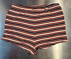 Topshop Womens Sz 6 Vintage 70s Style Striped Pajama Shorts Sleepwear Bottoms