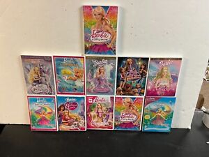 10 Barbie DVD Movie Lot Collection - Fairy, Nutcracker, Swan, Rapunzel, Mermaid