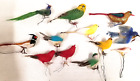 Vintage Christmas Tree BIRD Ornaments ~ Clip on ~ Feathered & other