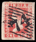 India Scott 4, Die I (1854) Used F, CV $77.50 C