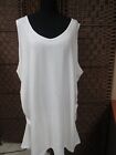 Womens New 4X, All Worthy, Off White, V-Neck, Tank top w/ Scrunched Sides CLDL16