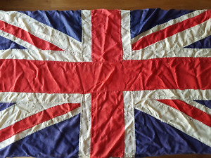 British Vintage Panel Stitched  Union Jack Flag Large 7` by 4`