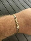Men's Miami Cuban Link Bracelet 14k Gold Plated Real Solid 925 Silver 5mm Italy