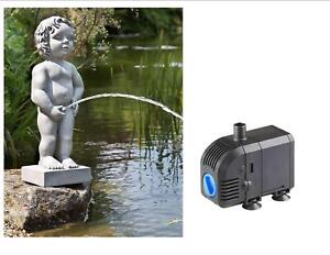 Classic Belgian Boy Pond Spitter Statue Fountain, Water Feature Decor with Pump