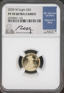 2020 W Gold Eagle G$5 NGC .9999 Gold PF 70 Ultra Cameo Proof NGC