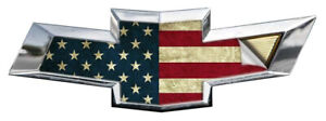 2x American Flag US Universal Chevy Silverado Vinyl Decal Emblem Overlay Sticker (For: Chevrolet)