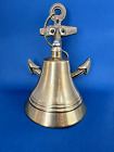 Vintage Ships Bell Solid Brass Anchor Nautical Marine Maritime Wall Decor 7.5