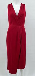 Ted Baker Dress Red Fixed Wrap Midi Women's Sz 1/US4 NEW NWT N122