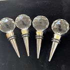 New ListingWine Stopper Crystal Faceted Ball Set Of 4 New