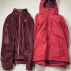 The North Face Hyvent Hooded Ski Snow Jacket Red Women's Medium With Liner