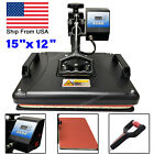 15x12in Heat Press Machine Fast Heat-up Clamshell Sublimation Transfer Printer