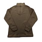 US Army 1/4 Zip Cold Weather Undershirt Size M Polypropylene Brown Military