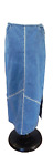 Christopher Banks Blue Cotton Denim Embroidery Detail Maxi Skirt Size 10