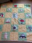 Vintage Quilted Baby Quilt Initial “K”, cutter