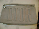 DIOR Beauty Logo GREY DIOR Makeup Bag Clutch Pouch SUEDE LIKE MATERIAL 10